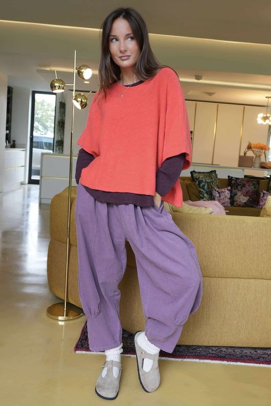 Cooper Needlecord Quirky Cocoon Pant Dewberry